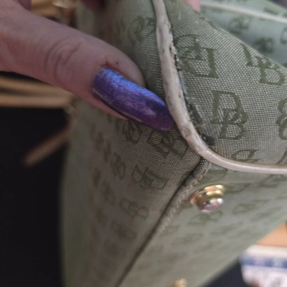 Dooney & Bourke Olive and Tan Satchel